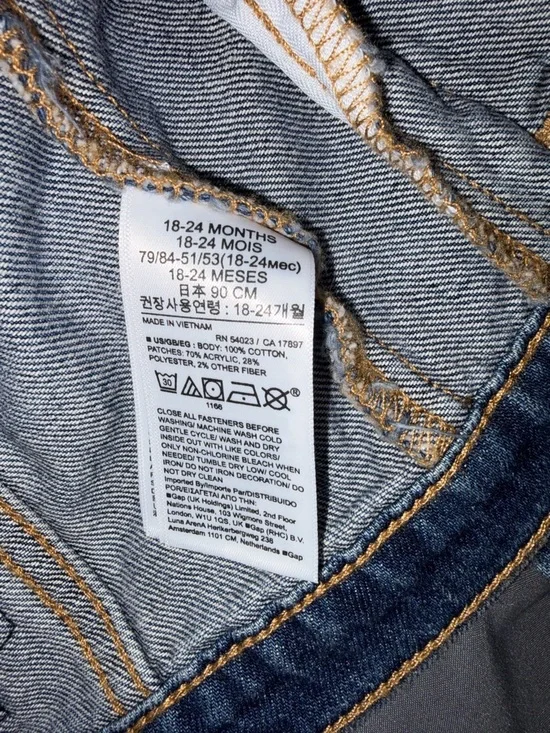 Baby Gap x Disney Minnie Mouse Denim Jacket Toddler 18-24M Embroidered NWT - Picture 5 of 5